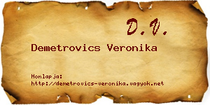 Demetrovics Veronika névjegykártya